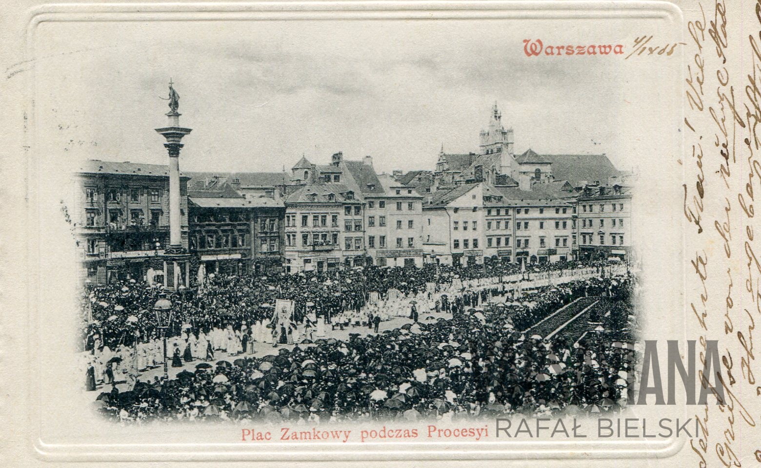 Plac Zamkowy podczas procesji